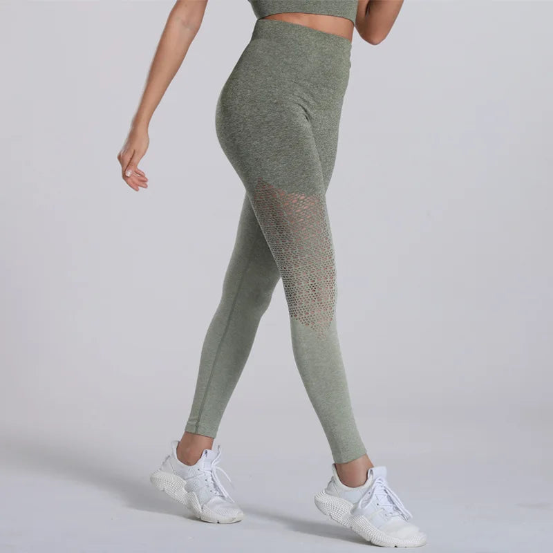 Women Gym Yoga Seamless Pants Sports Lifting Stretchy High Waist Athletic Exercise Fitness Leggings Activewear Pants