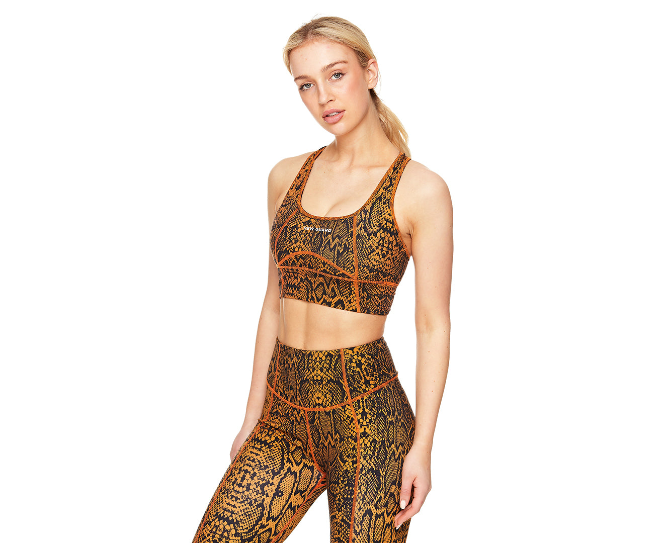 Women'S Grail Crop - Amber Snake Print